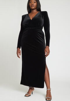 Velvet Tie Waist Gown