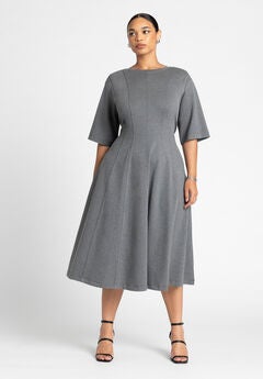 Seam Detail Ponte Work Dress