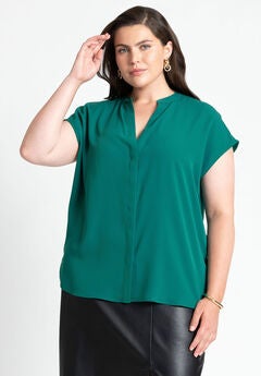 Notch Collar Blouse