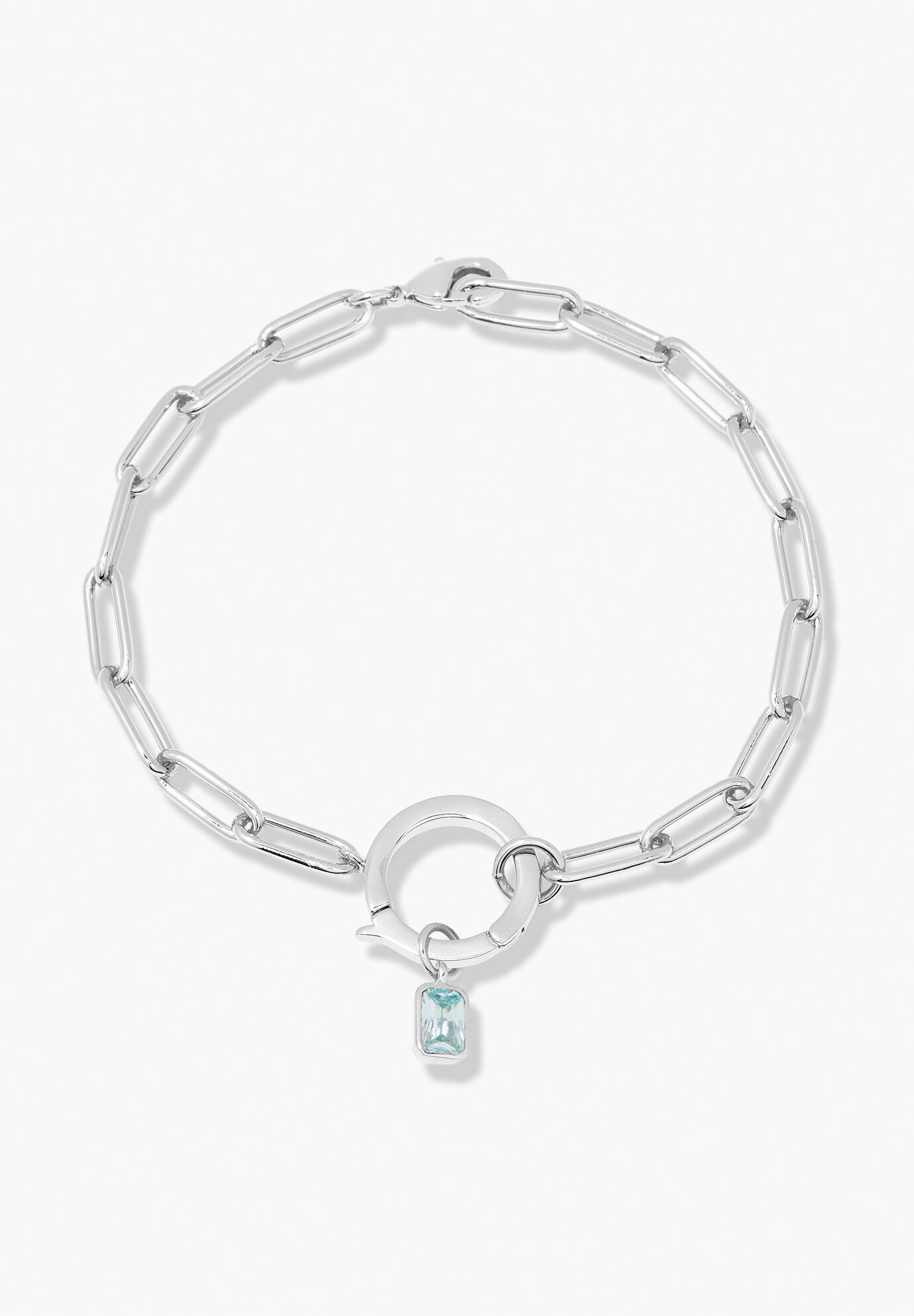 Colette Silver Birthstone Bracelet, MARCH, hi-res image number 0