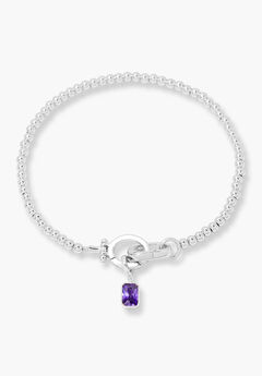 Mackenzie Silver Birthstone Bracelet