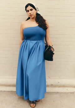 Sweater Bodice Poplin Dress