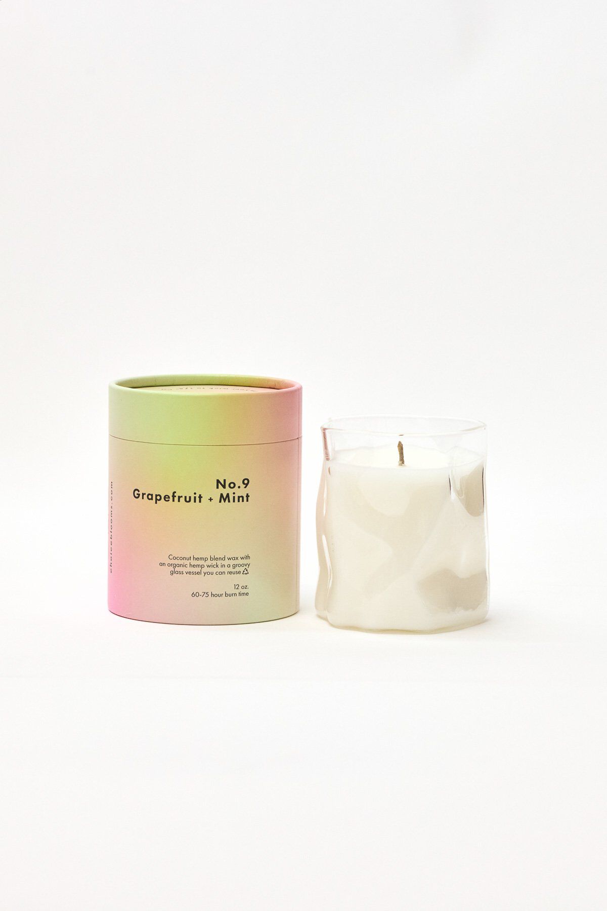 12 oz. No. 9 Grapfruit + Mint Candle, NO.9 GFRUIT MINT, hi-res image number 0