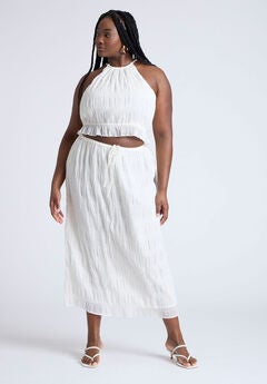 Ruched Tiered Maxi Skirt