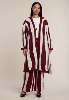 Intarsia Sweater Duster