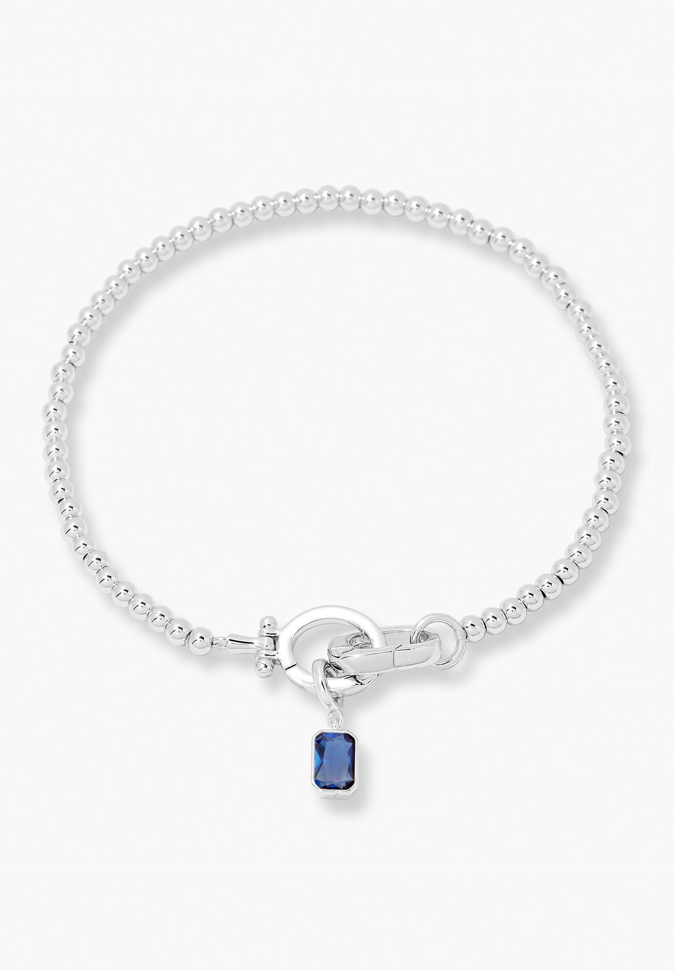Mackenzie Silver Birthstone Bracelet, SEPTEMBER, hi-res image number 0