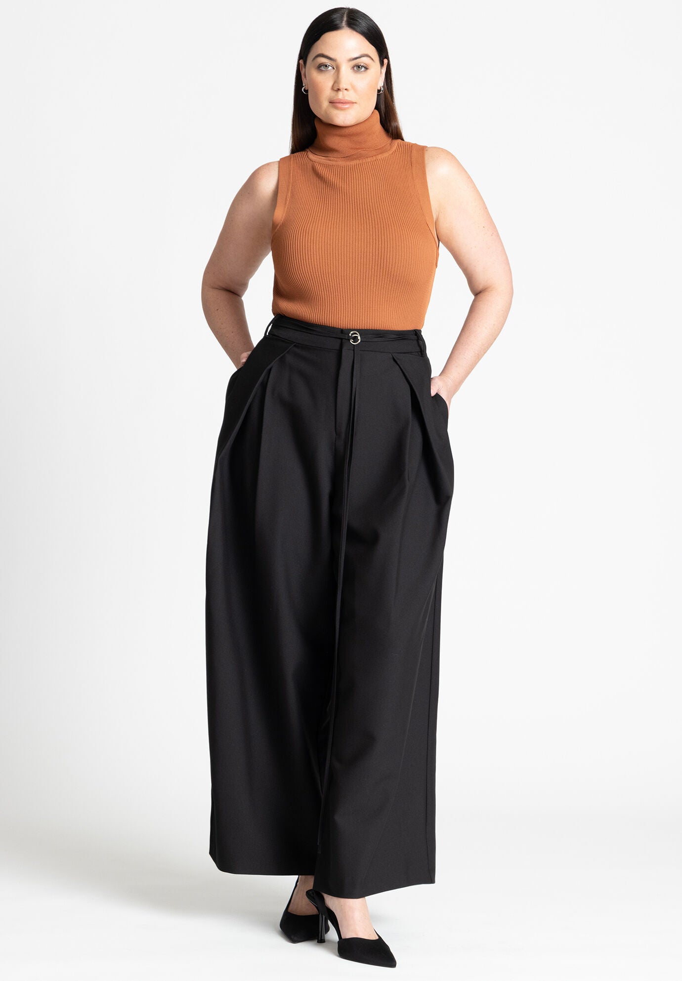 Turtleneck Layering Sweater, WARM CHESTNUT, alternate image number 2