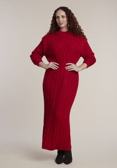 Cable Knit Sweater Maxi Dress