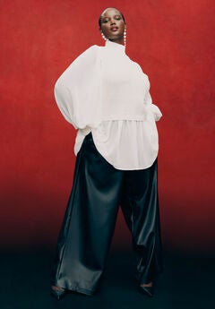 Plus Size Faux Leather Pants For Women