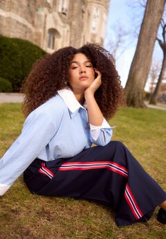 Double Collared Button Up Top