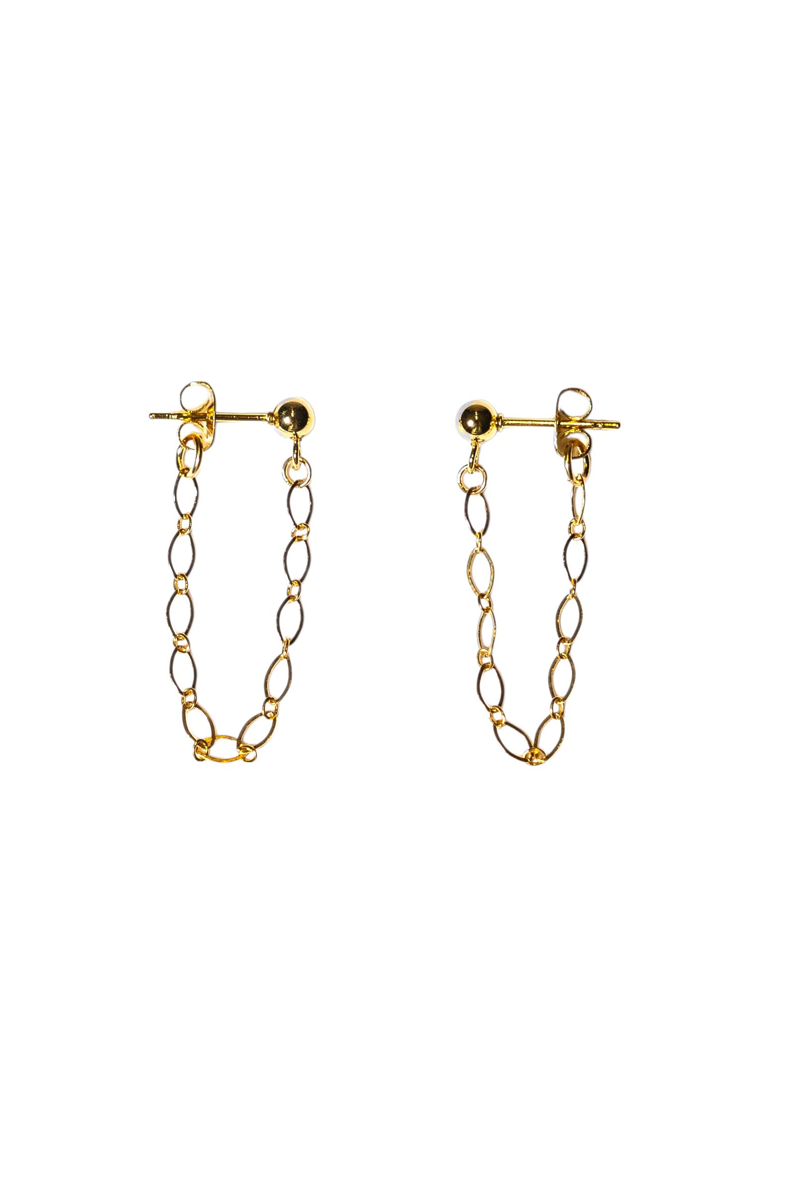Stud Double Chain, GOLD, hi-res image number 0