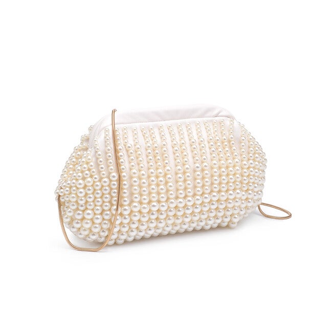 Lydia Pearl Clutch, IVORY, on-hover image number null