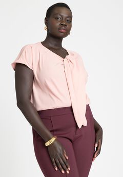 Draped Tie Detail Top