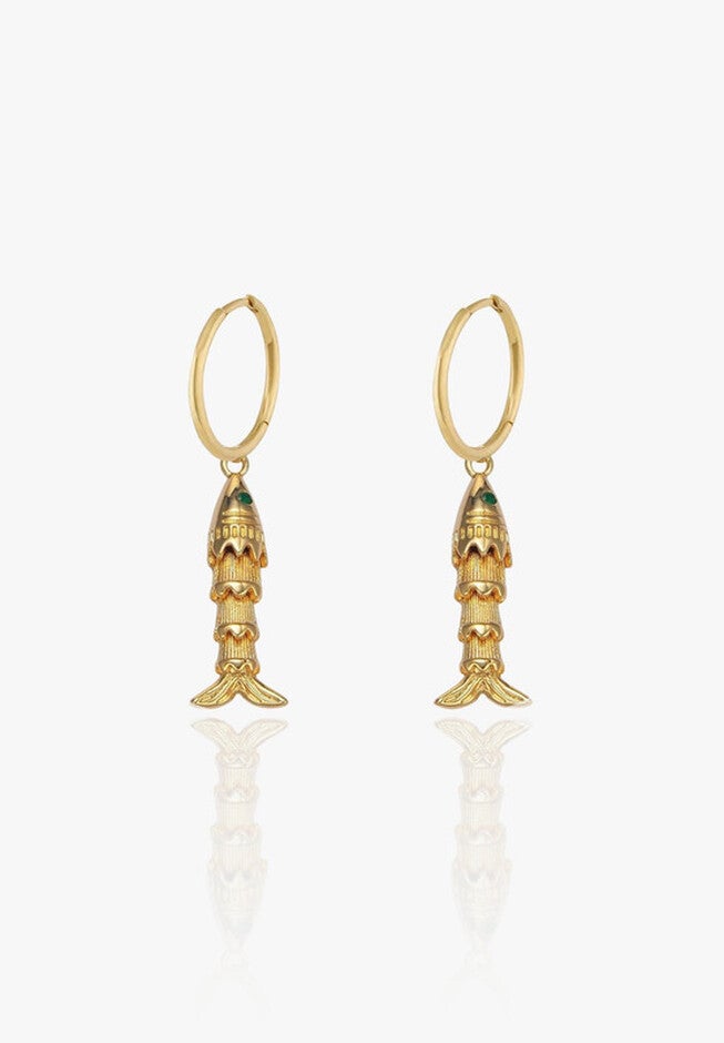 Flipper Earrings, GOLD, hi-res image number 0