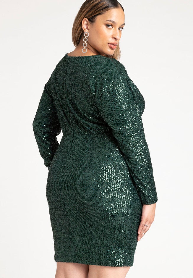 Mini Cowl Sequin Dress, , alternate image number null
