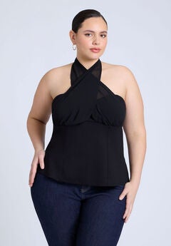 Chiffon Wrap Halter Top