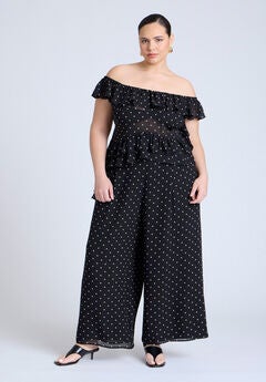Wide Leg Polka Dot Pant