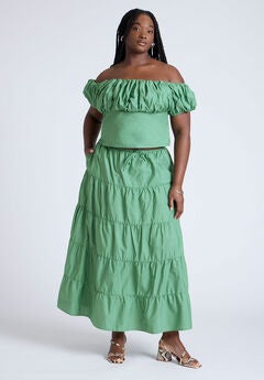 Plus Size Flowy Maxi Skirts