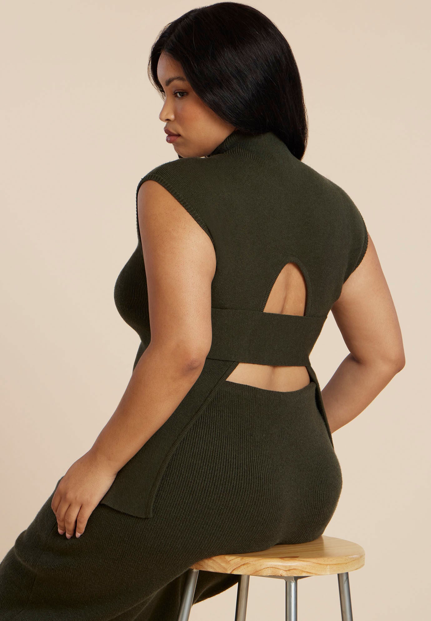 Open Back Sweater Top