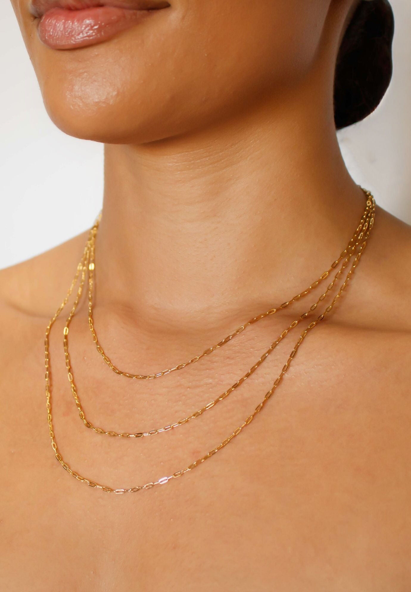 Lola Layered Necklace, GOLD, on-hover image number 1