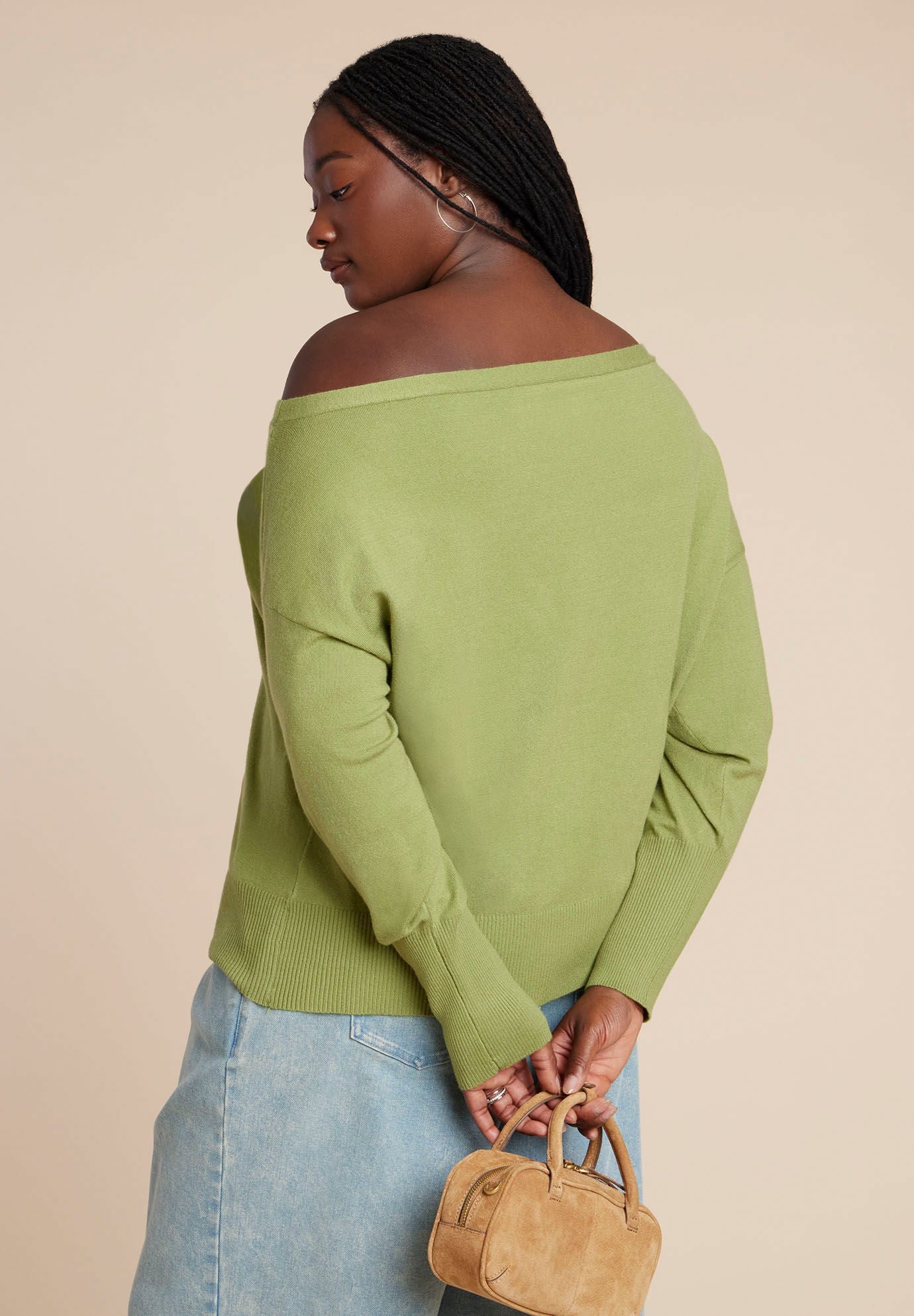 Slouchy Sweater, CHARTREUSE, on-hover image number 1