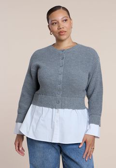 Cardigan Twofer Top