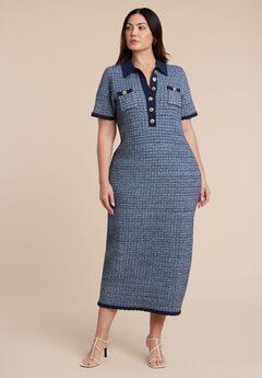 Stitch Detail Sweater Dress