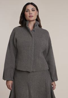 Funnel Neck Sweater Jacket