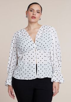 Printed Puff Sleeve Top
