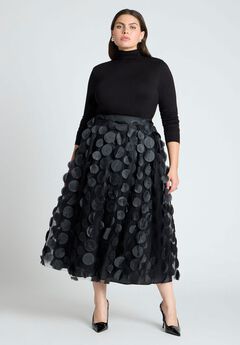Dimensional Dot Tulle Maxi Skirt