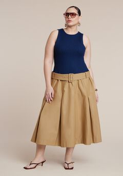 Combo Dress With Belt