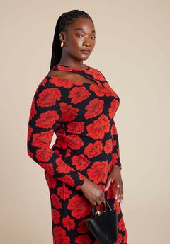 Shoulder Detail Mesh Dress