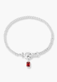 Mackenzie Silver Birthstone Bracelet