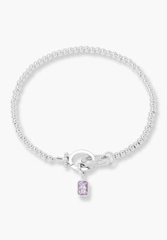 Mackenzie Silver Birthstone Bracelet