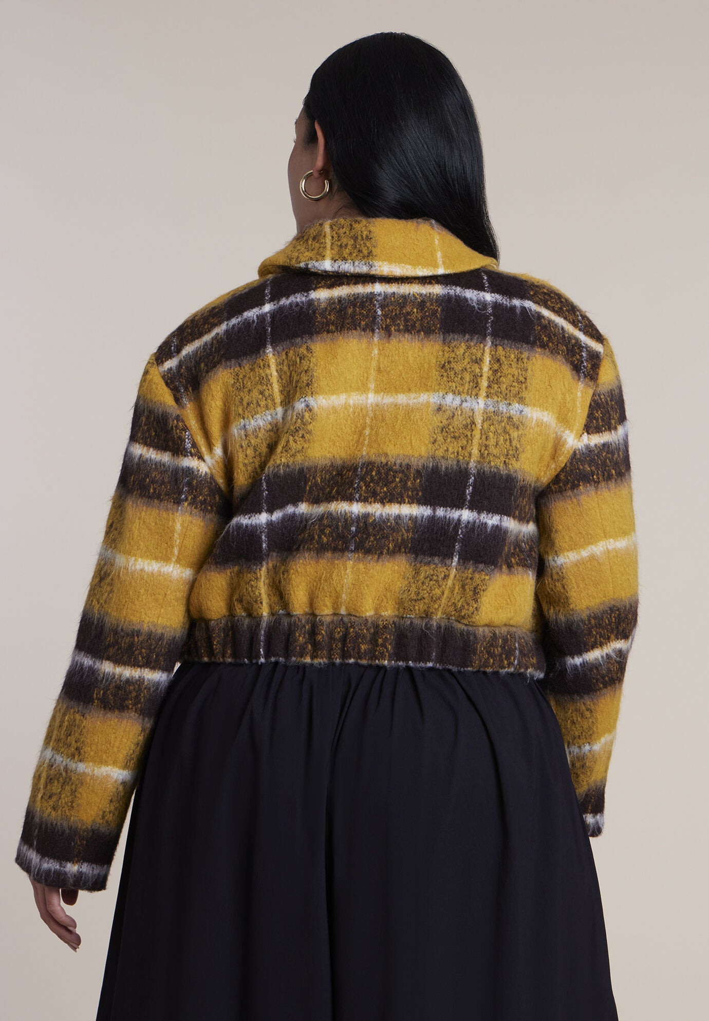 Brushed Plaid Jacket, CHOCOLATE HONEY PLAID, alternate image number 2