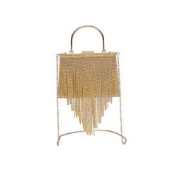 Wren Gold Fringe Evening Bag