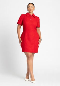 Tweed Mini Shirt Dress