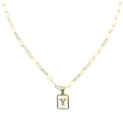 Pearlescent Initial Necklace