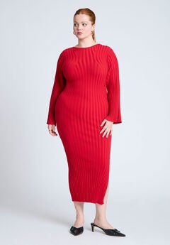 Wide Sleeve Maxi Sweater Dress