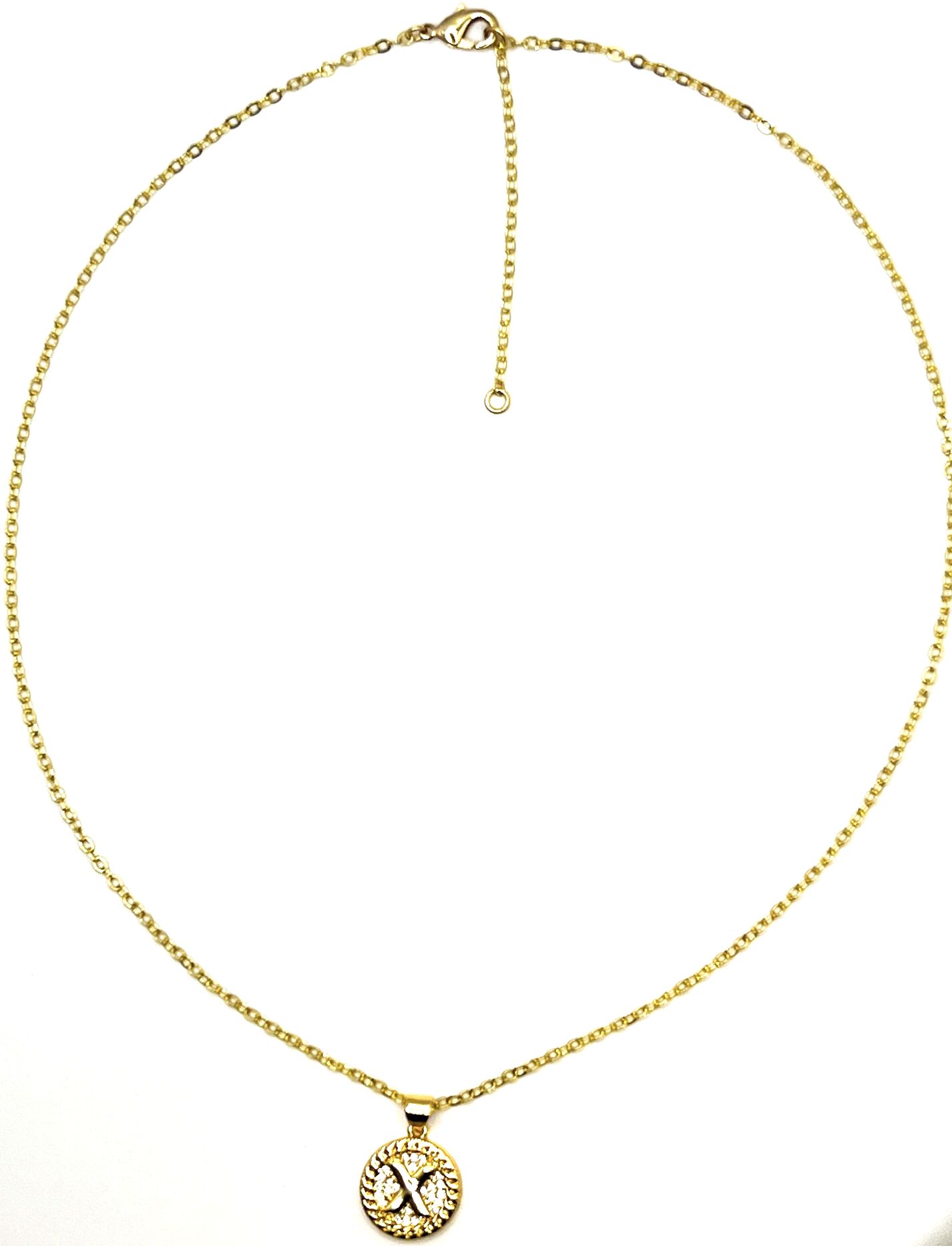 Lustre Initial Necklace, X, hi-res image number 0