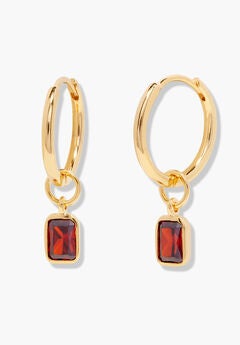 Mackenzie Gold Birthstone Hoops