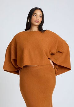 Draped Cropped Sweater
