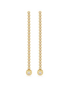 The Rose Bud Tennis Drop Studs- Gold