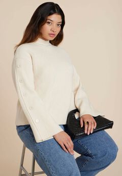 Buttoned Sleeve Sweater