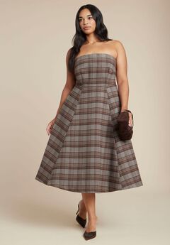 Plus Size Retro Plaid Dresses