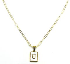 Pearlescent Initial Necklace