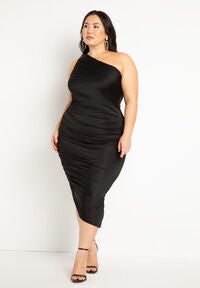 Flare Sleeve Scuba Dress | Dia & Co