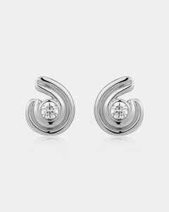 The Wave Bezel Twist Studs