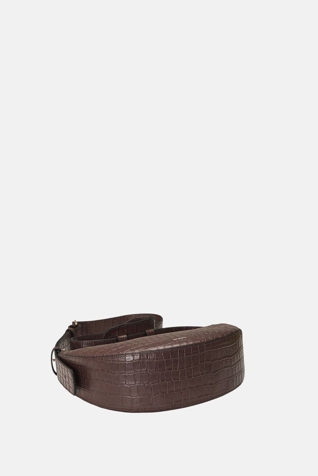 Rookie Croco Crossbody Medium, DEEP BROWN, alternate image number 3