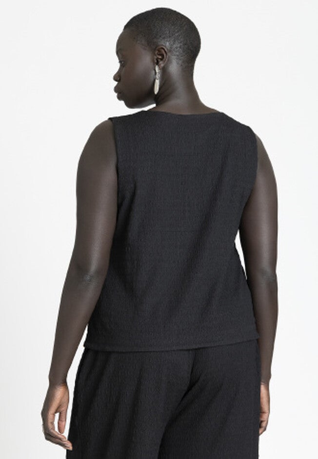 Textured Vest, BLACK ONYX, on-hover image number 1